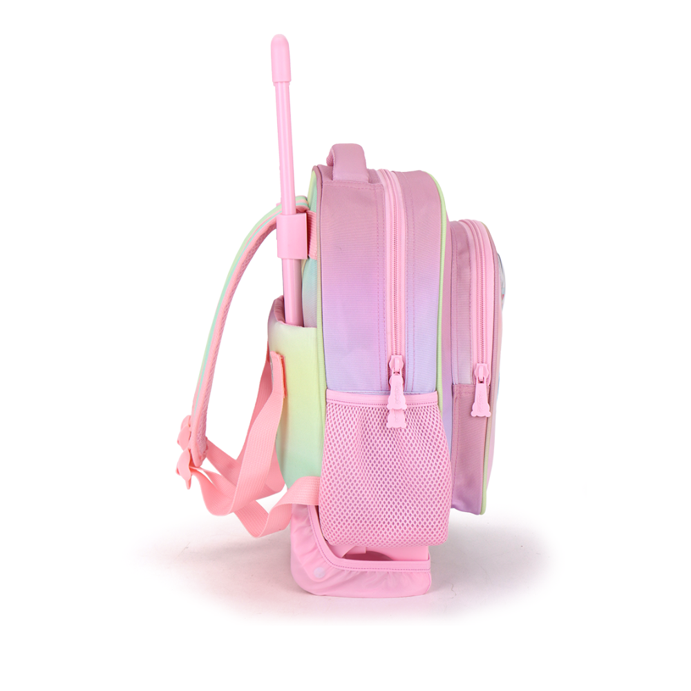 סט תיק גן עם טרולי מובנה 5 ב 1 דגם לב שקוף מסדרת Dreamland Trolly set מבית Marshmelo