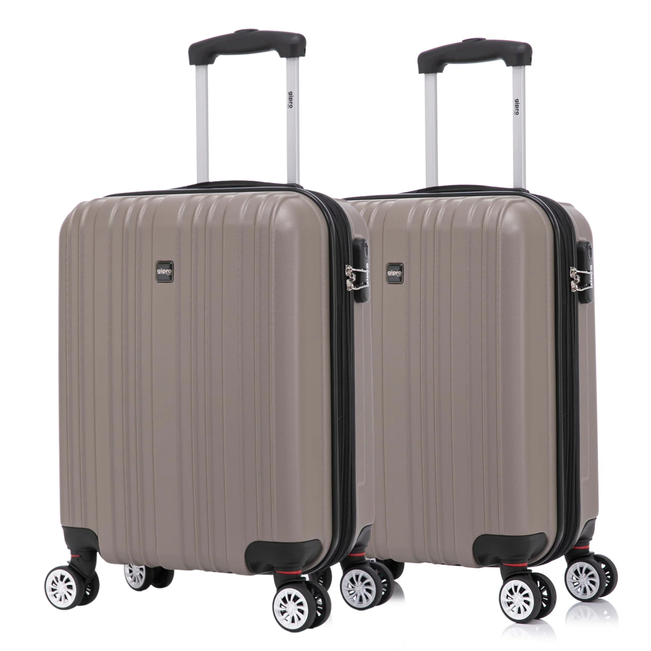 זוג מזוודות טרולי עליה למטוס ״20 קשיחות ומתרחבות דגם Miami מבית Gipro