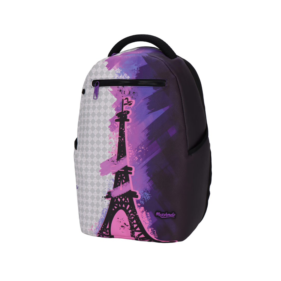 תיק גב בית ספר גרפיטי מודפס מסדרת hype Collection מבית המותג MARSHMELO דגם Paris Graffiti