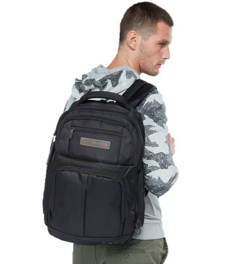 תיק גב ללפטופ 15.6" מבית המותג השוויצרי SwissBrand דגם Wembley