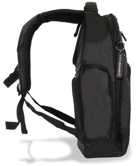 תיק גב לנייד צבע שחור 15.6" מבית המותג השוויצרי SwissBrand דגם Wembley
מבט מהצד