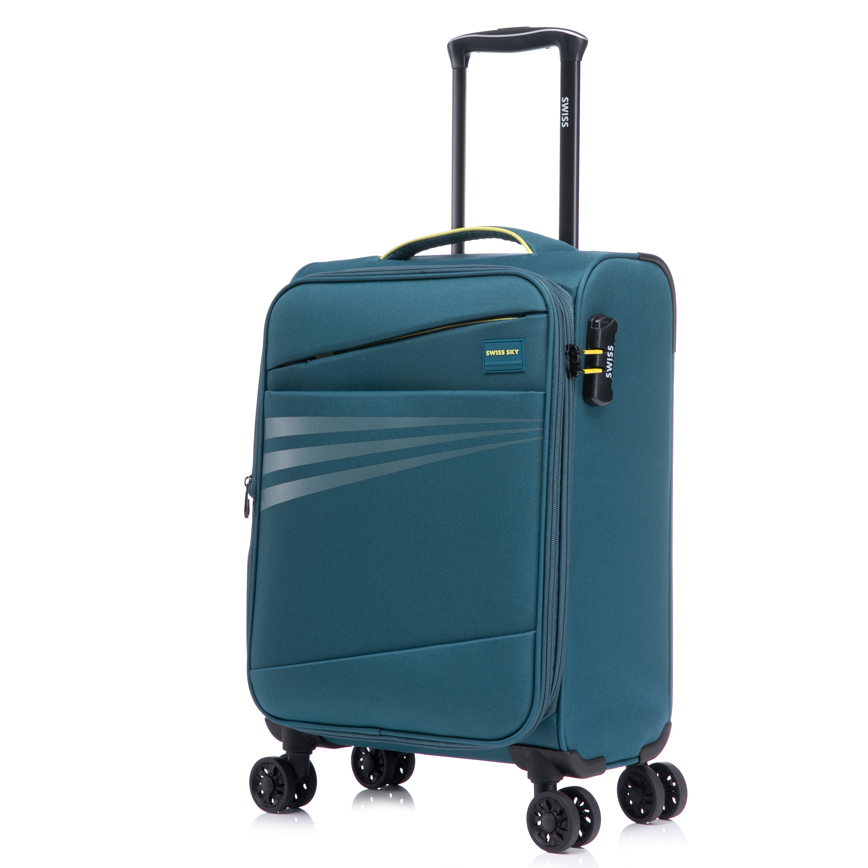 סט מזוודות בד איכותיות וקלות משקל דגם Eco Spiner מבית המותג SWISS SKY