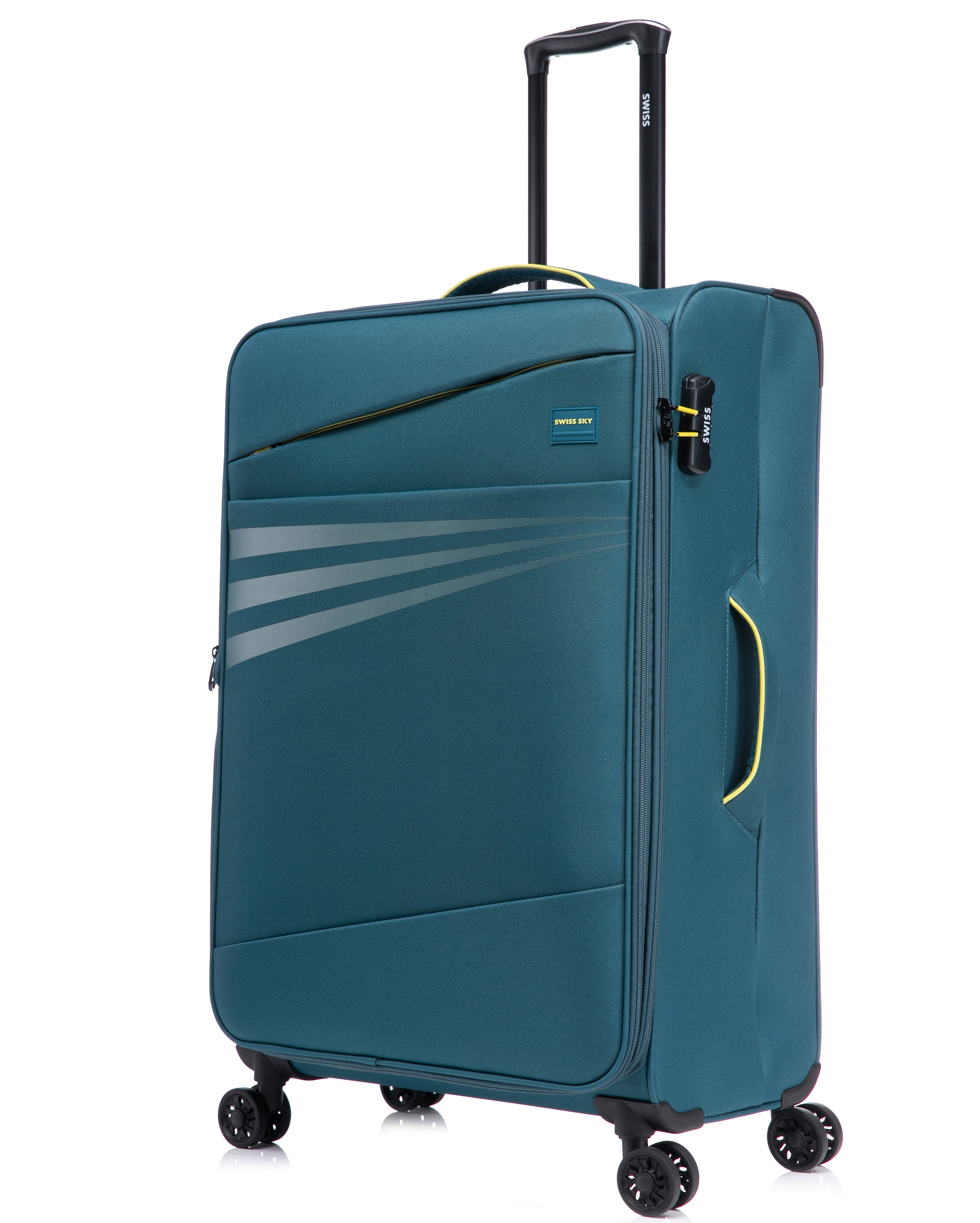 סט מזוודות בד איכותיות וקלות משקל דגם Eco Spiner מבית המותג SWISS SKY
