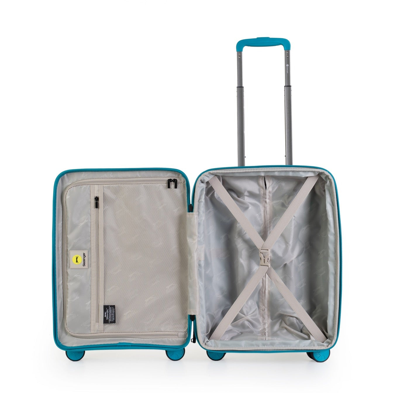 מזוודה טרולי עליה למטוס קשיחה 100% פוליפרופילן אחריות נגד שבר מבית המותג האנגלי SLAZENGER דגם SPIRIT