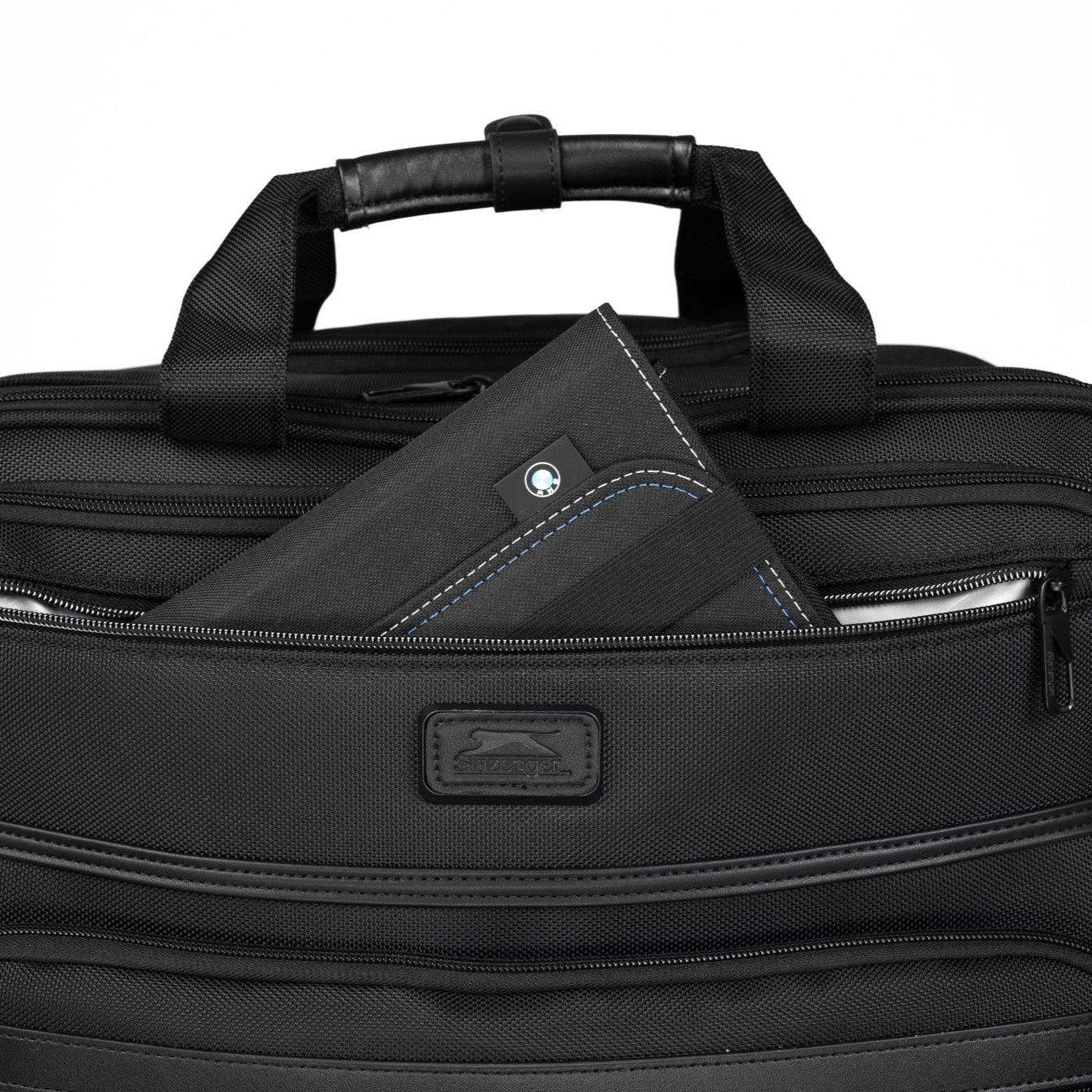 מזוודת טרולי עסקים 2 גלגלים עם תא לללפטופ LAPTOP CASE מבית המותג SLAZENGER סדרת OXFORD