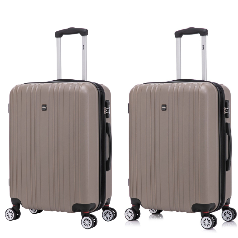 זוג מזוודות טרולי עליה למטוס ״20 קשיחות ומתרחבות דגם Miami מבית Gipro