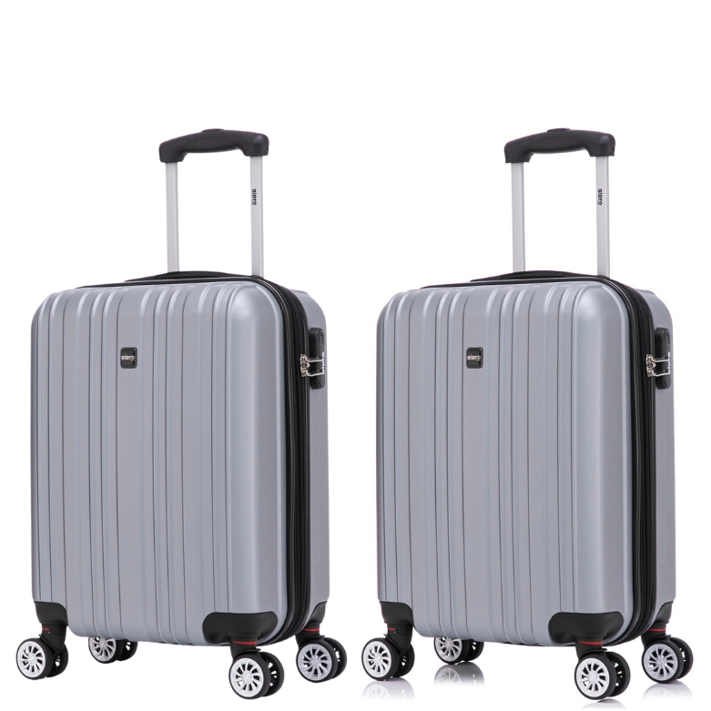 זוג מזוודות טרולי עליה למטוס ״20 קשיחות ומתרחבות דגם Miami מבית Gipro