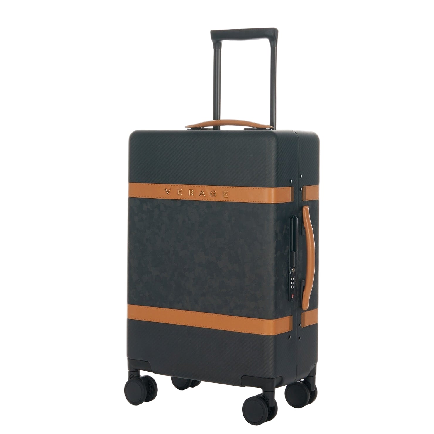 מזוודת טרולי עליה למטוס ״21 אופנתית ויוקרתית דגם CARBON FIBER מבית מותג היוקרה VERAGE