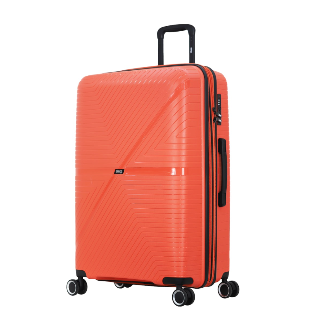 מזוודה גדולה ״28 קשיחה איכותית בלתי שבירה PP דגם LYNX מבית המותג GIPRO JAPAN