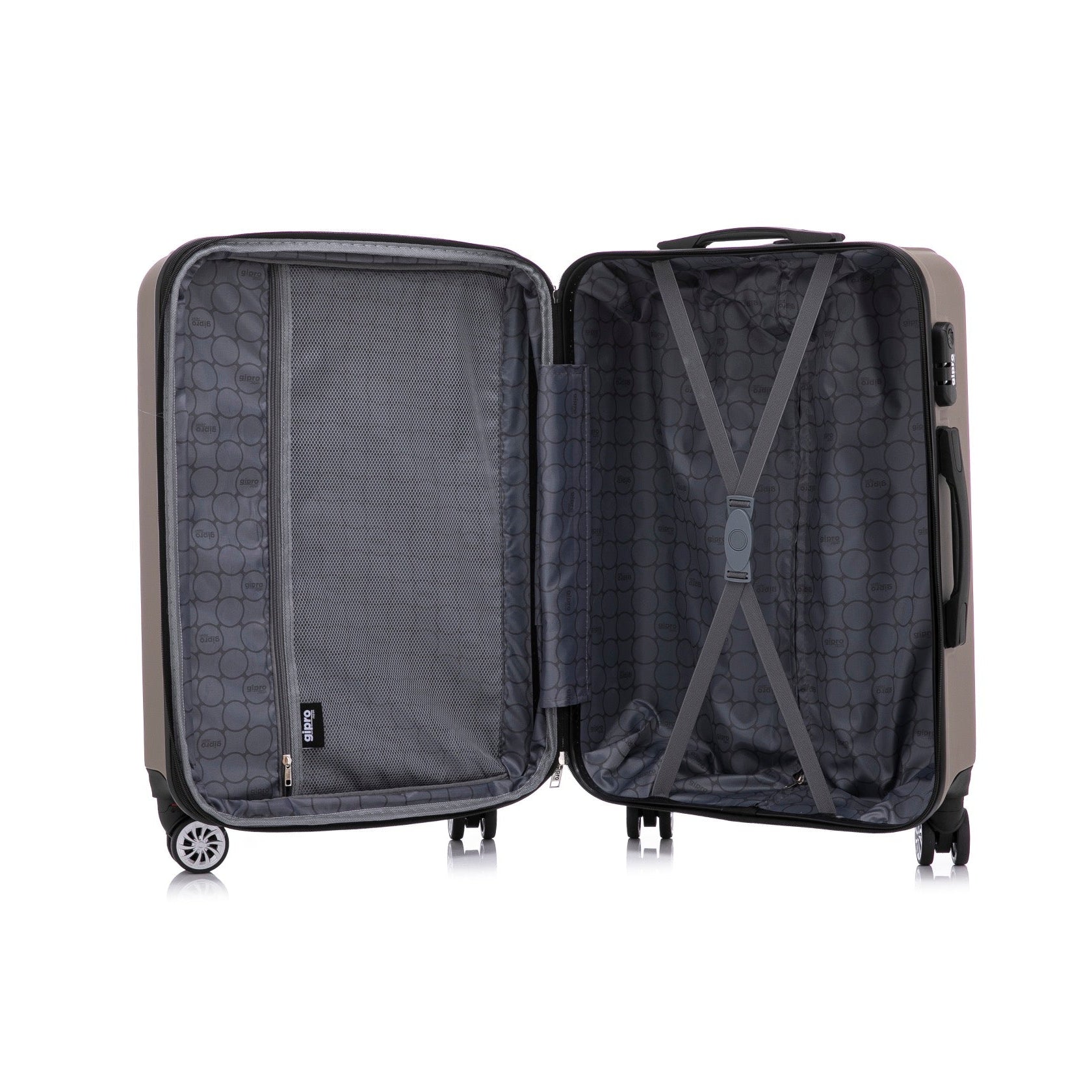 מזוודה טרולי עליה למטוס ״20 קשיחה ומתרחבת דגם Miami מבית Gipro