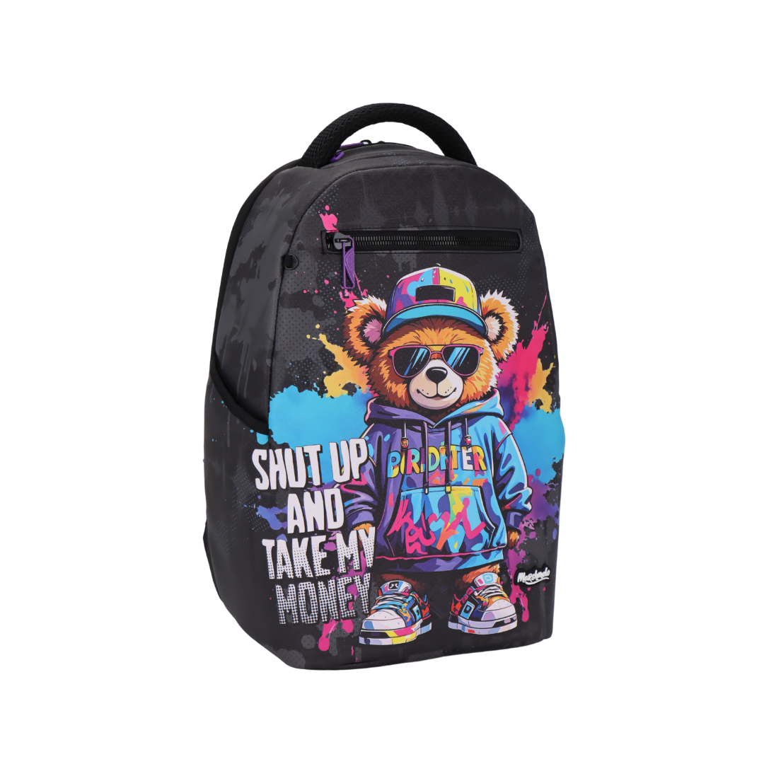 תיק גב בית ספר גרפיטי מודפס מסדרת hype Collection מבית המותג MARSHMELO דגם Colorful Graffiti Bear