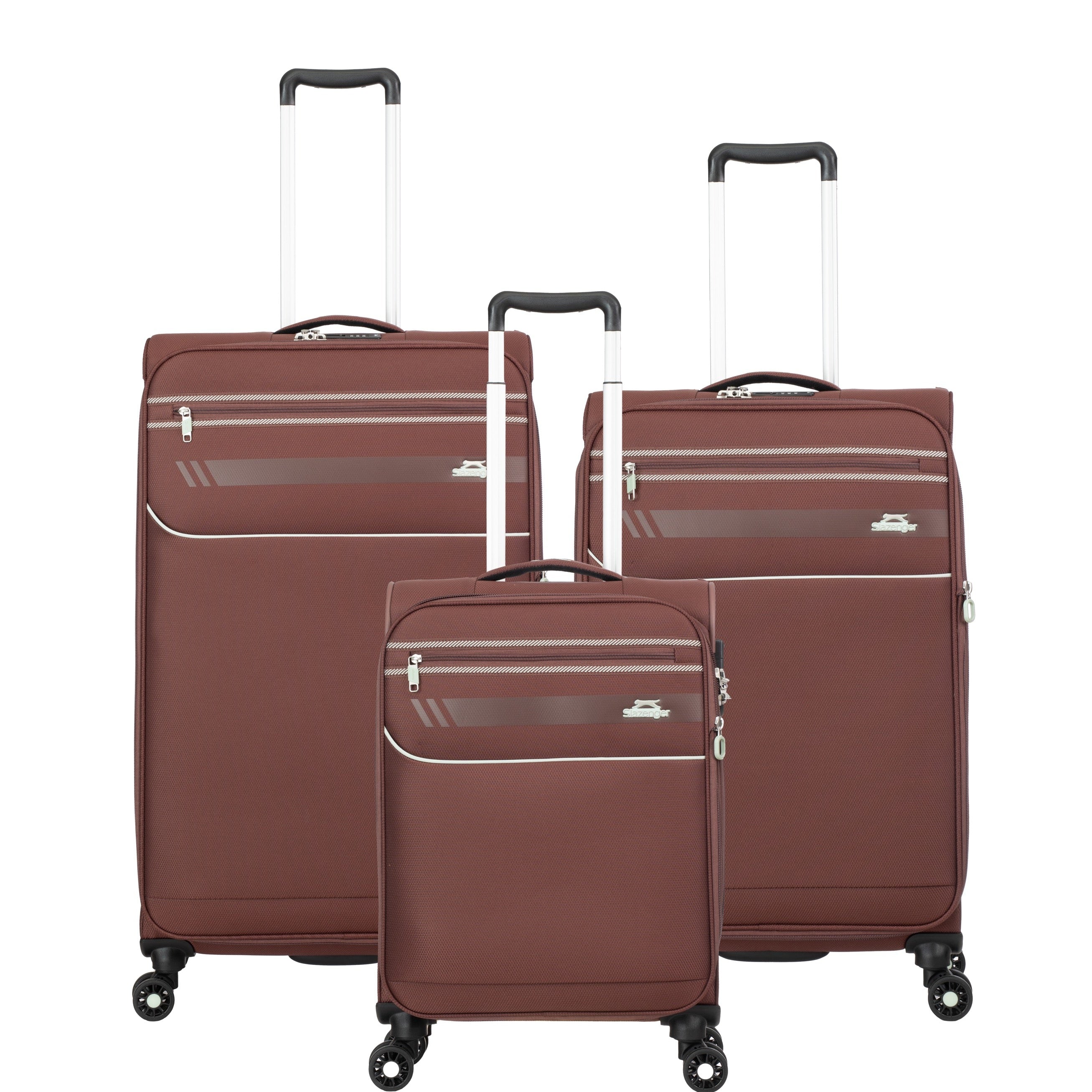 סט 3 מזוודות בד פרמיום קלות במיוחד דגם B-lite II מבית חברת היוקרה Slazenger