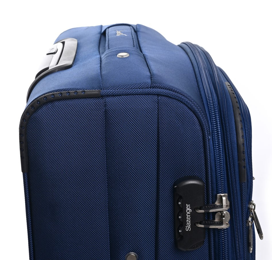 מזוודה בד 2 גלגלים 32" גדולה במיוחד XXL דגם LINCOLN JUMBO 747 מבית היוקרה Slazenger מבט מהצד