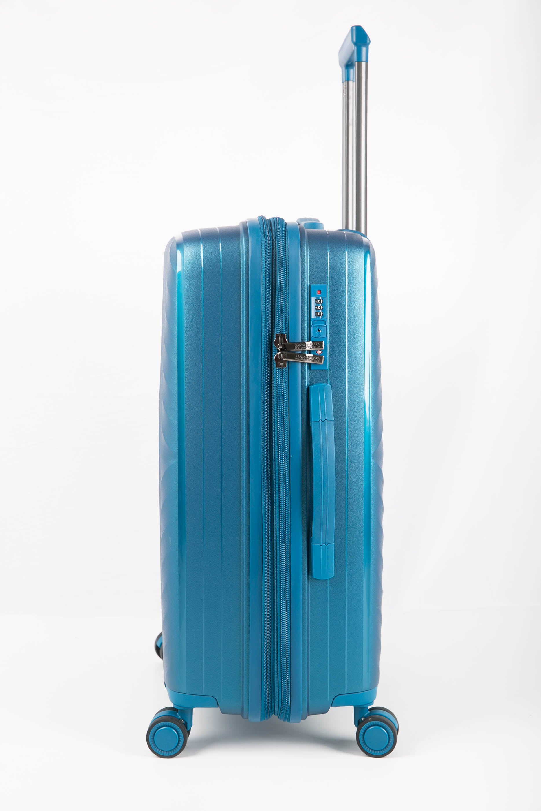 סט 3 מזוודות קשיחות דגם Milan מבית המותג היוקרתי POLO CLUB כחול מבט מהצד