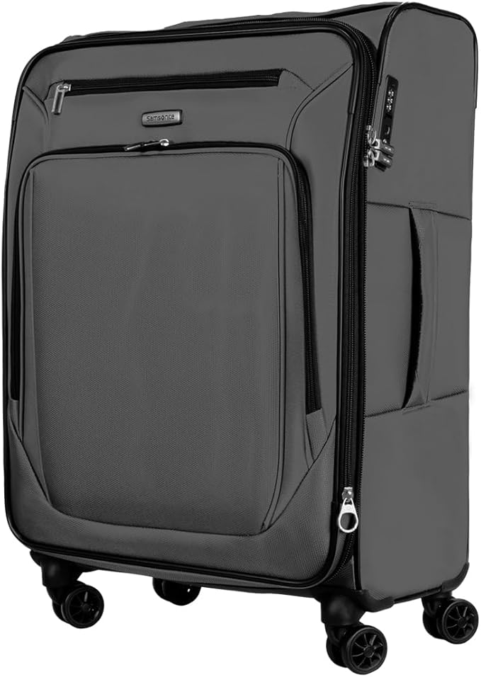 מזוודה בינונית בד ״25 מבית סמסונייט Samsonite דגם HYPERSPIN 25 EXP Spinner