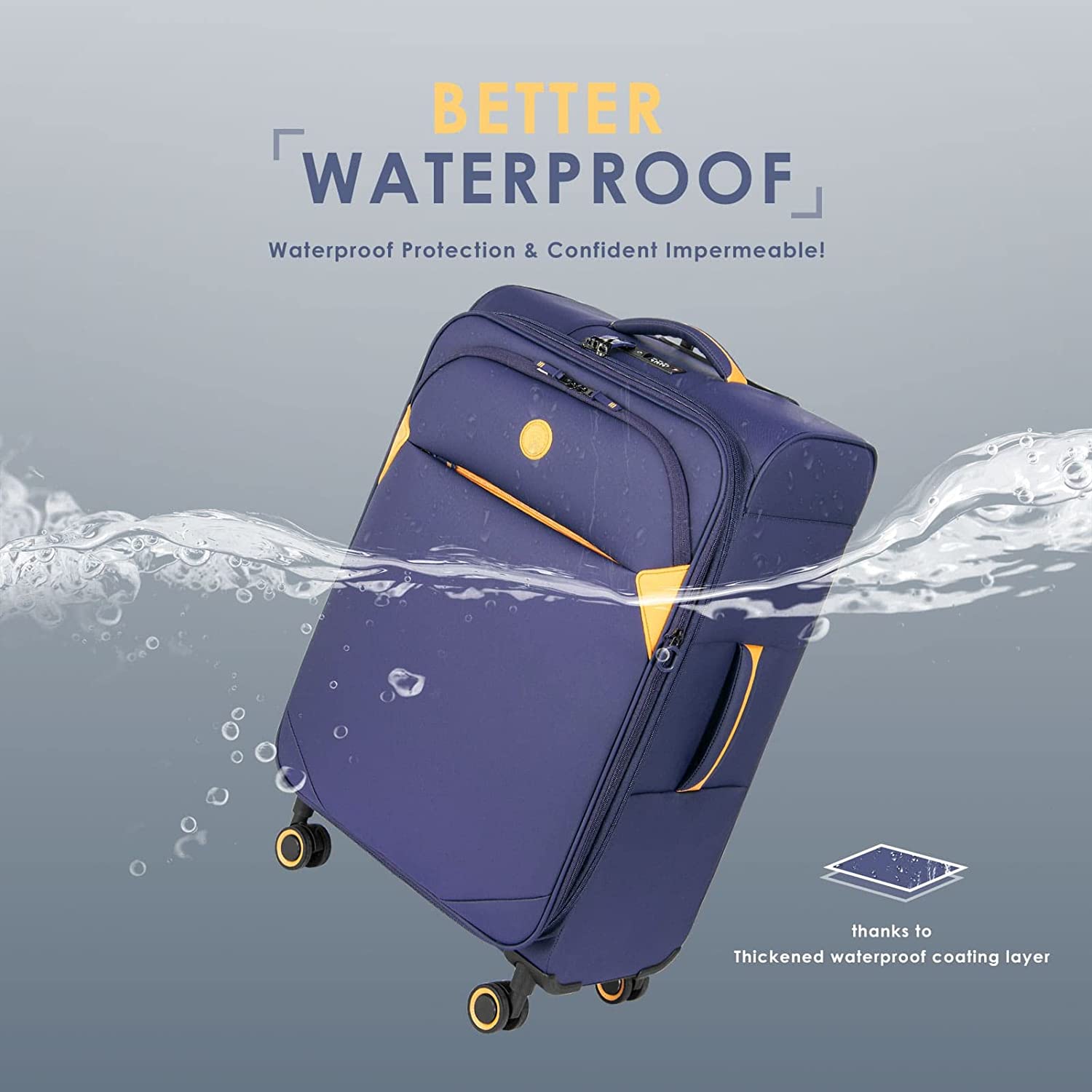 מזוודת בד סופרלייט קלה במיוחד דגם Cambridge מבית היוקרה Verage אנגליה עמידה נגד מים