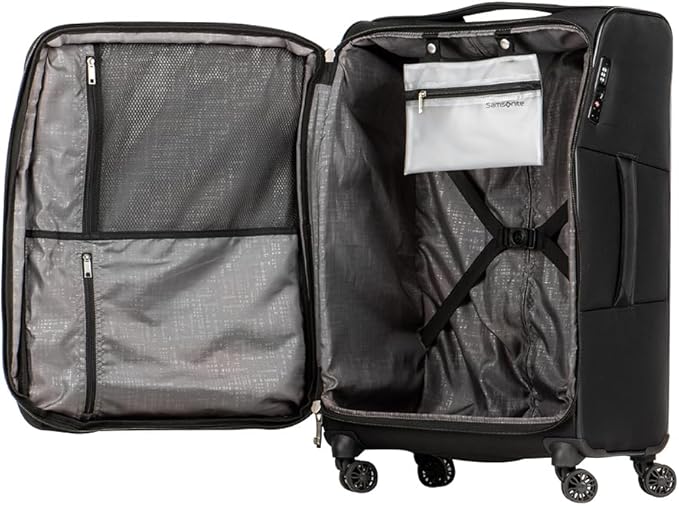 מזוודה בינונית בד ״25 מבית סמסונייט Samsonite דגם HYPERSPIN 25 EXP Spinner