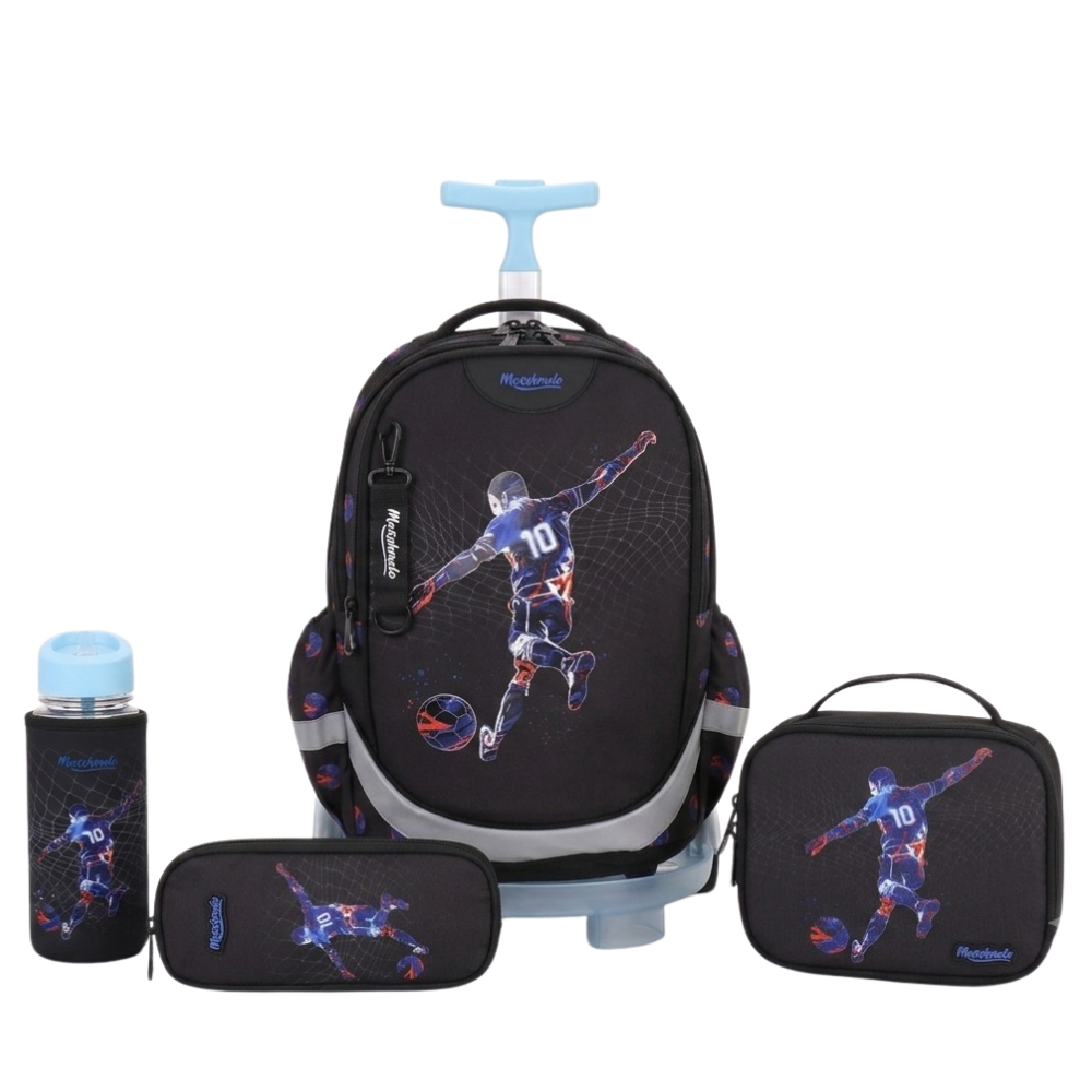 סט 9 ב 1 תיק בית ספר כולל עגלת טרולי דגם כדורגלן Dramland Deluxe מבית Marshmelo