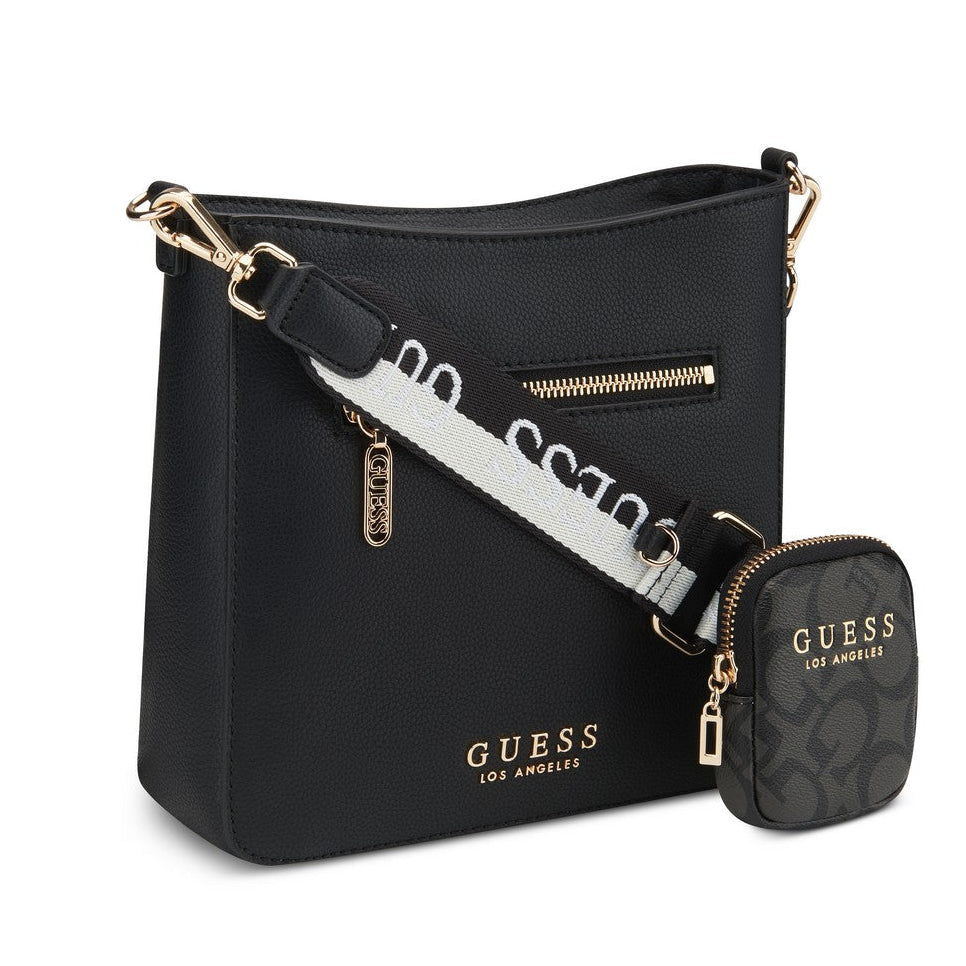 תיק צד אופנתי עם ארנקון דגם BAXIAN CROSSBODY מבית מותג האופנה העולמי GUESS