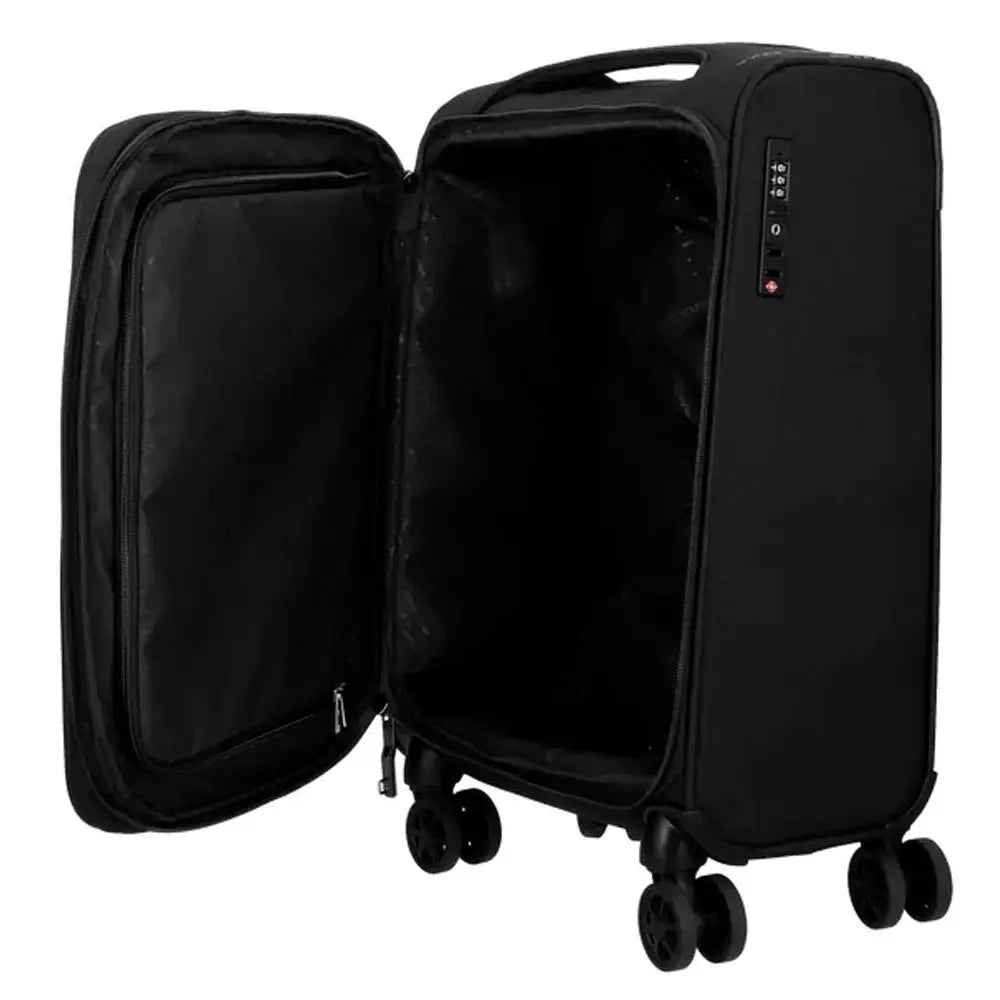 מזוודת טרולי עליה למטוס בד מתרחבת וקלה דגם Bahia Lite Spinner 55 מבית המותג העולמי Samsonite