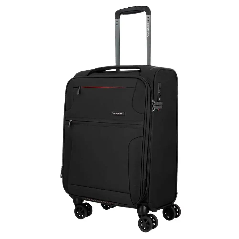 מזוודת טרולי עליה למטוס בד מתרחבת וקלה דגם Bahia Lite Spinner 55 מבית המותג העולמי Samsonite