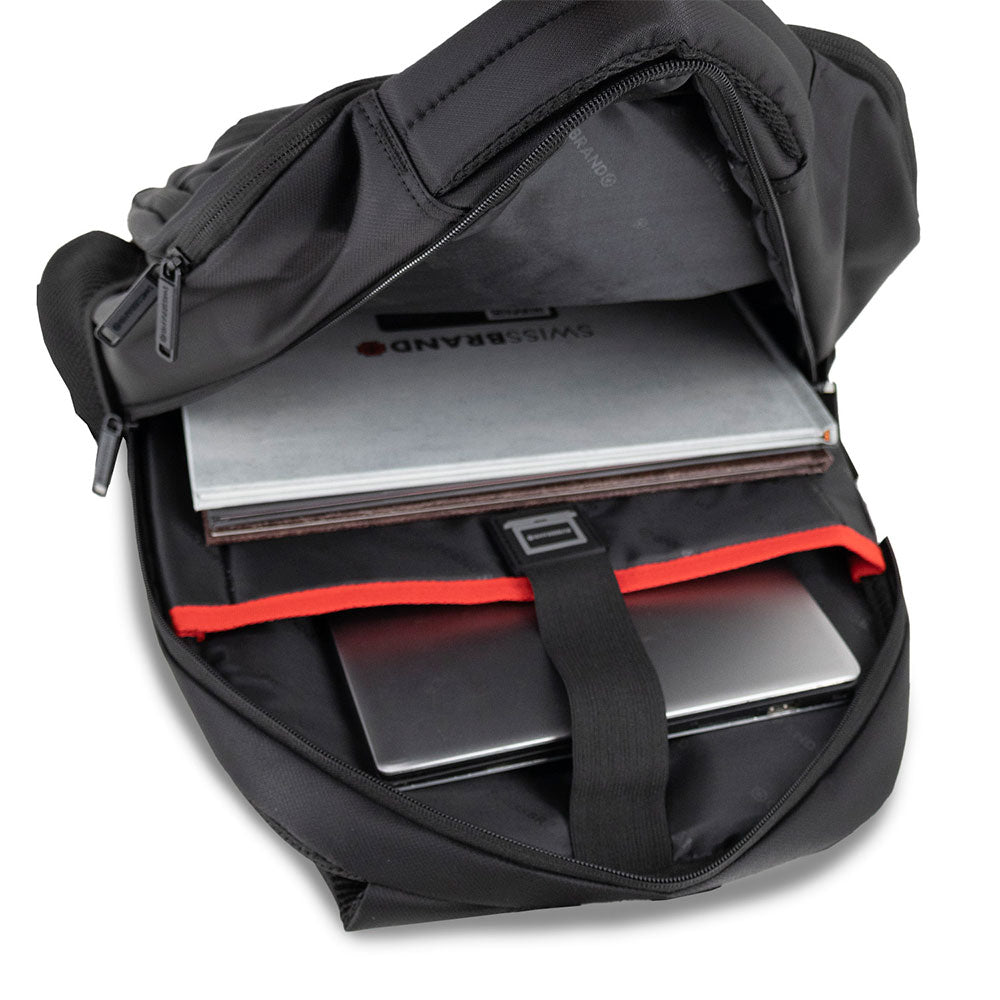 תיק גב פונקציונלי ללפטופ 15.6" מבית המותג השוויצרי SwissBrand דגם BELLINGHAM