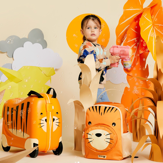 דגם סט נסיעות לילדים Dream Rider Tiger מזוודת רכיבה ותיק גן תואם מבית Samsonite