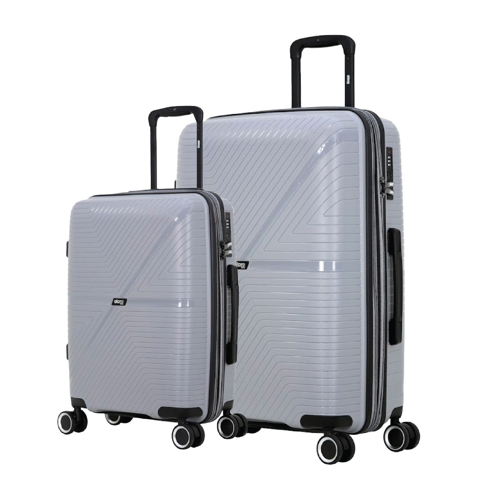 סט 2 מזוודות 20+28 מחומר בלתי שביר PP דגם LYNX מבית GIPRO