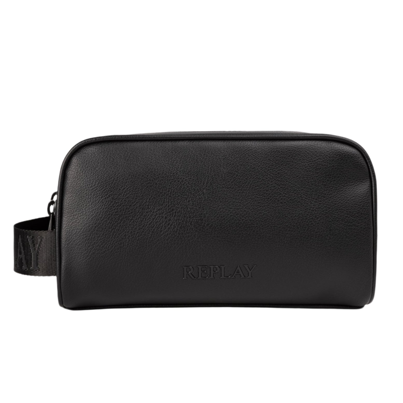 תיק רחצה דמוי עור דגם HAMMERED TOILETRY BAG מבית המותג REPLAY