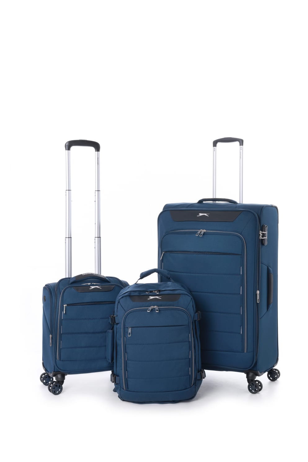 סט מזוודות בד גדולה "28, טרולי "14.5 ותיק עליה למטוס סופר לייט מבית  Slazenger דגם C-lite