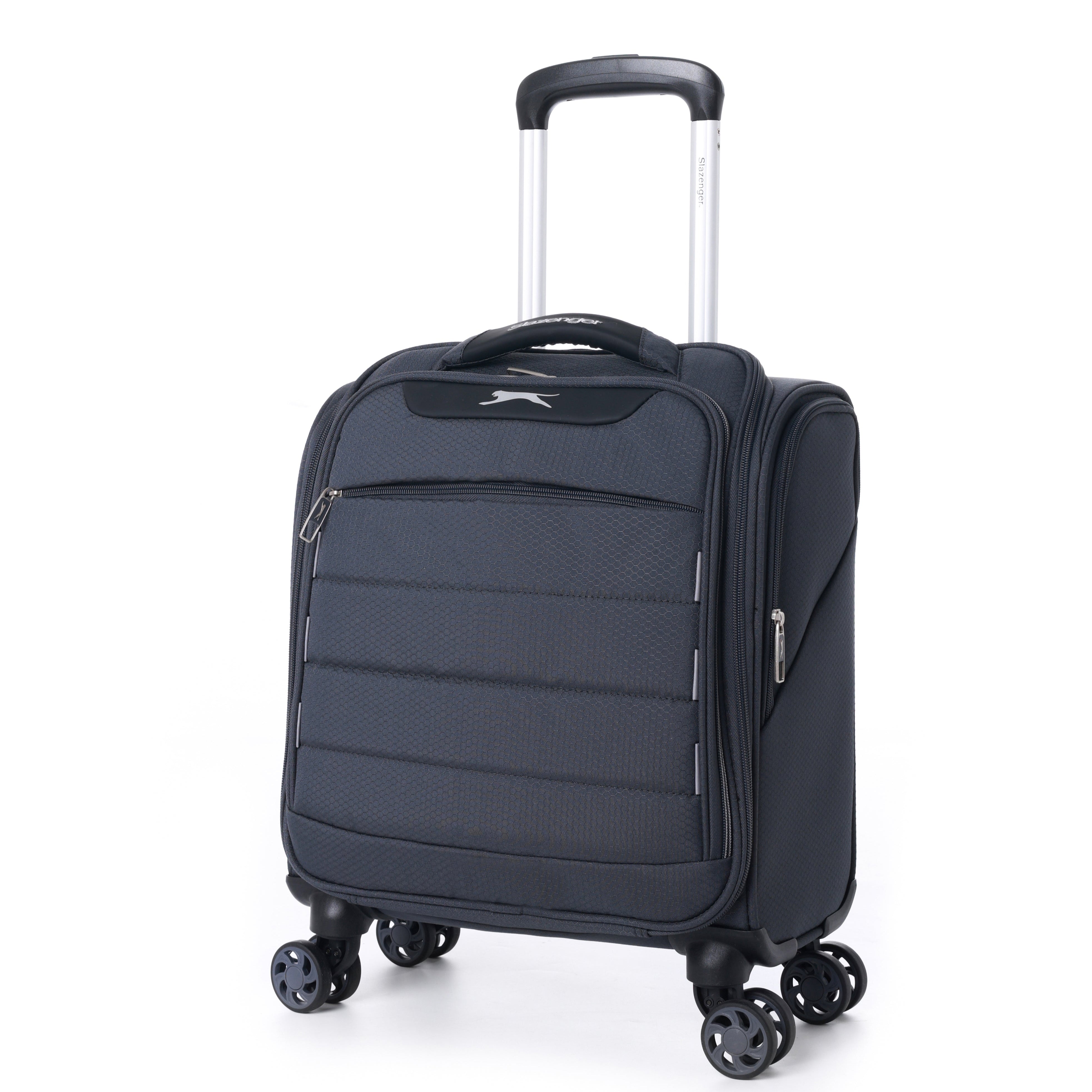 סט מזוודות בד גדולה "28, טרולי "14.5 ותיק עליה למטוס סופר לייט מבית  Slazenger דגם C-lite