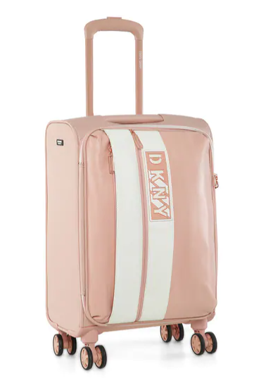 סט 3 מזוודות בד קלות ואופנתיות מבית Donna Karan DKNY דגם INSTINCT 408 ורוד