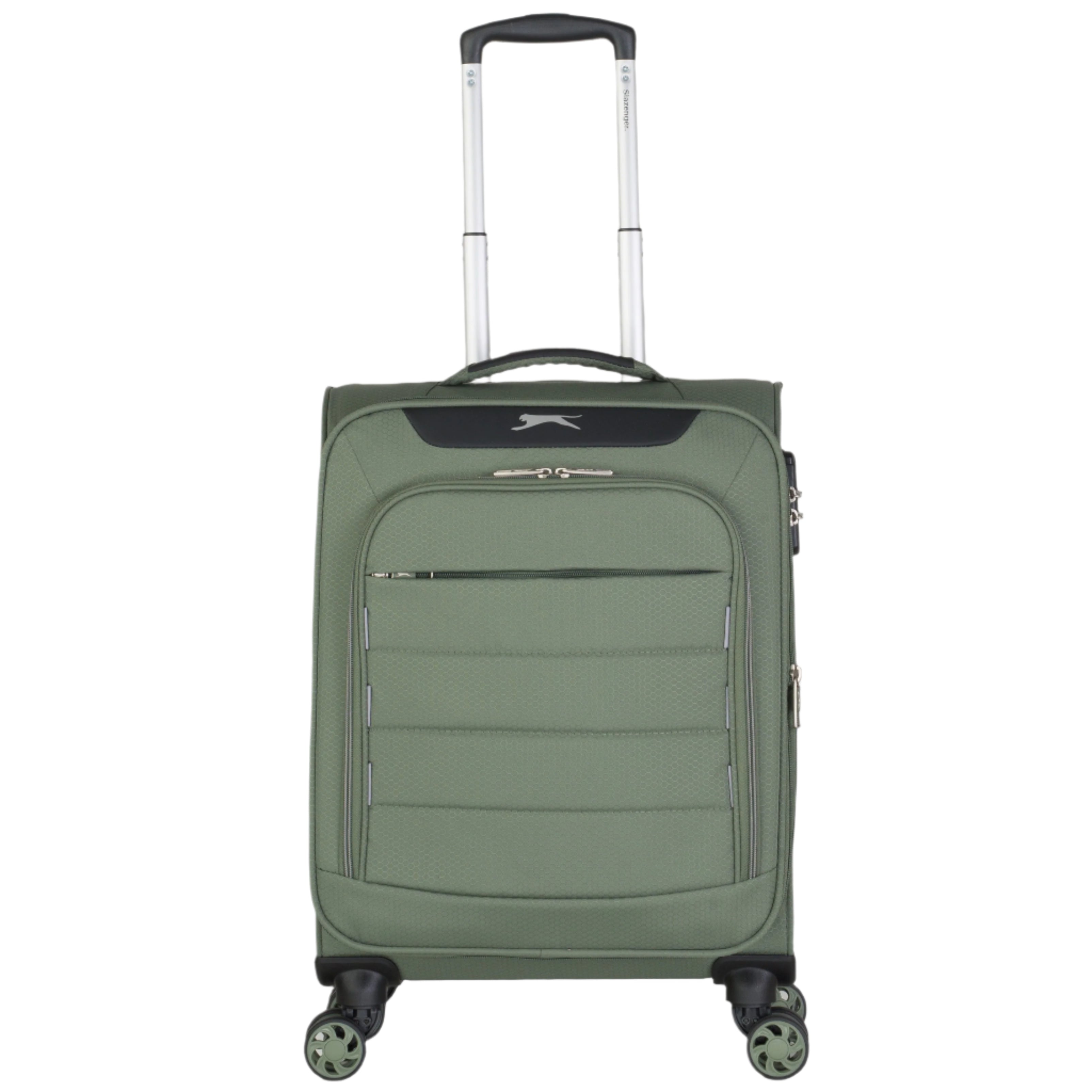 טרולי מזוודה עליה למטוס פרימיום 19" קלה במיוחד מסדרת Clite מבית חברת היוקרה Slazenger ירוק