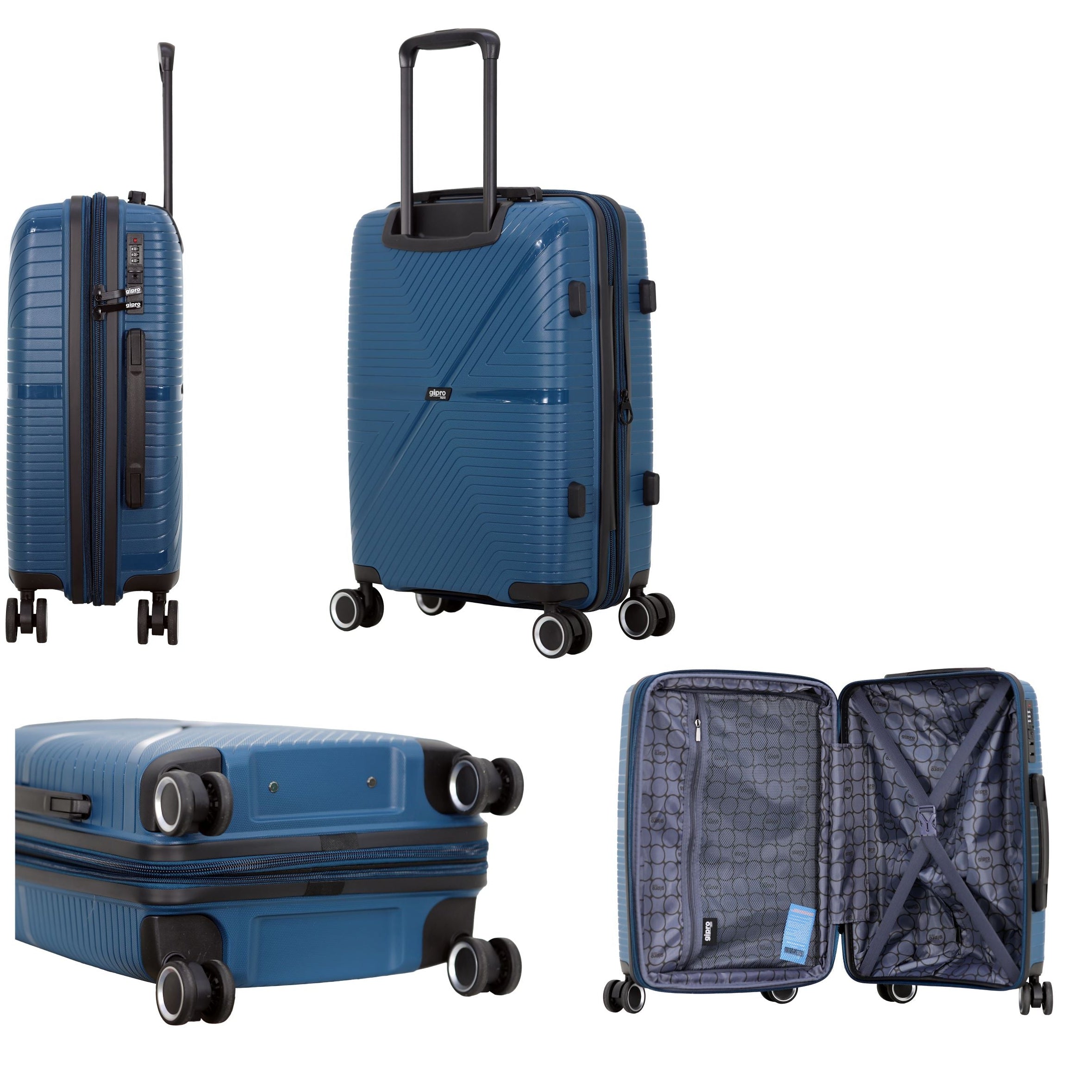 סט 2 מזוודות 20+28 מחומר בלתי שביר PP דגם LYNX מבית GIPRO מידע