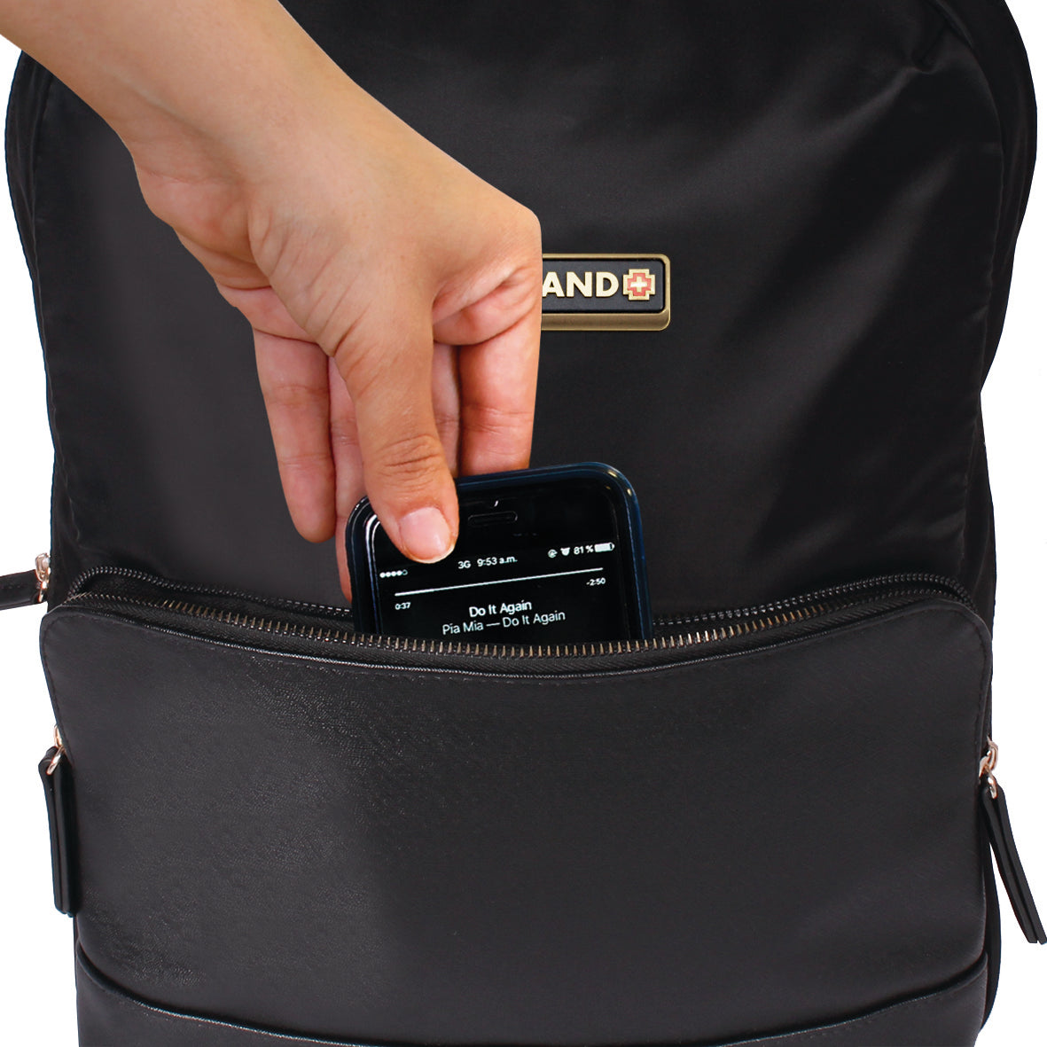 תיק גב קטן\גדול אלגנטי מבית המותג השוויצרי SwissBrand דגם Mallorca S\L