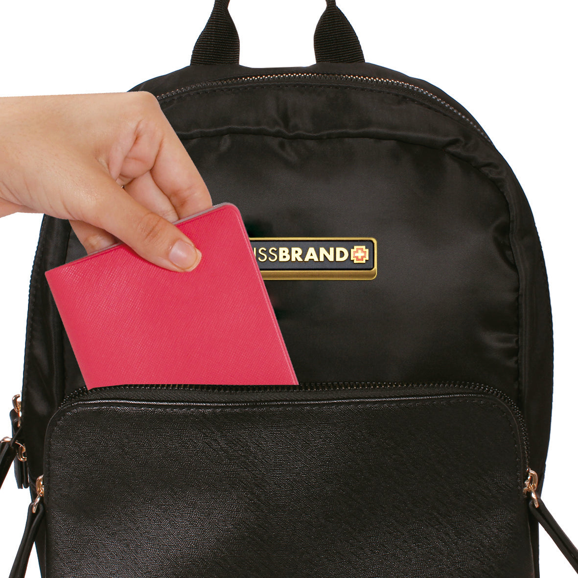 תיק גב קטן\גדול אלגנטי מבית המותג השוויצרי SwissBrand דגם Mallorca S\L