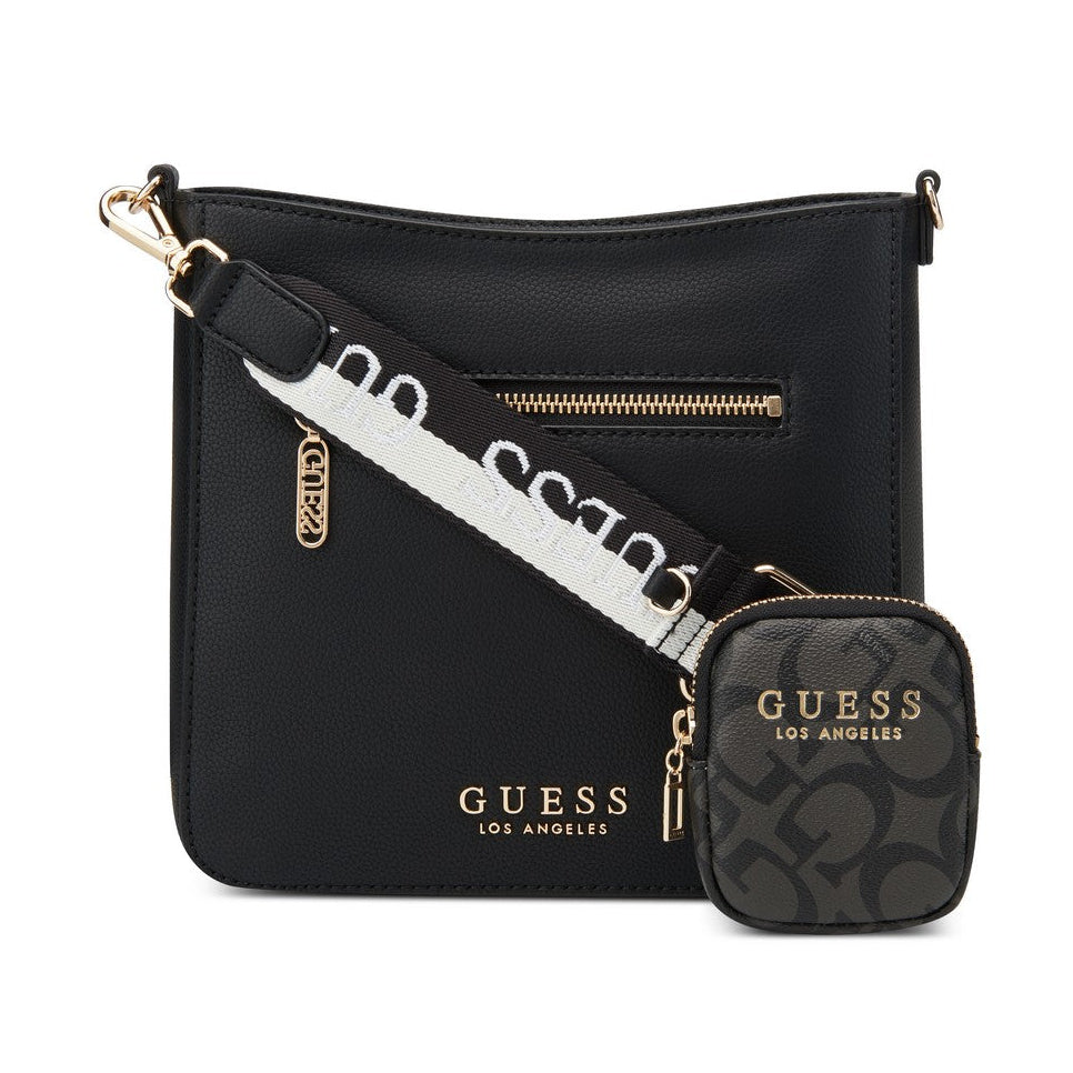 תיק צד אופנתי עם ארנקון דגם BAXIAN CROSSBODY מבית מותג האופנה העולמי GUESS