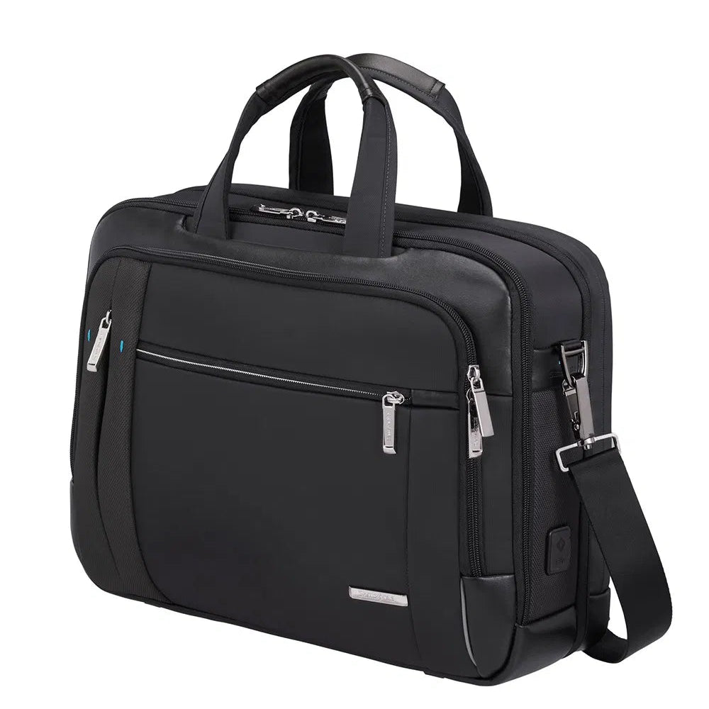 תיק צד עסקי עם תא ייעודי ללפטופ דגם SPECTROLITE 3.0 BAILHANDLE 15.6" EXP BLACK מבית המותג Samsonite