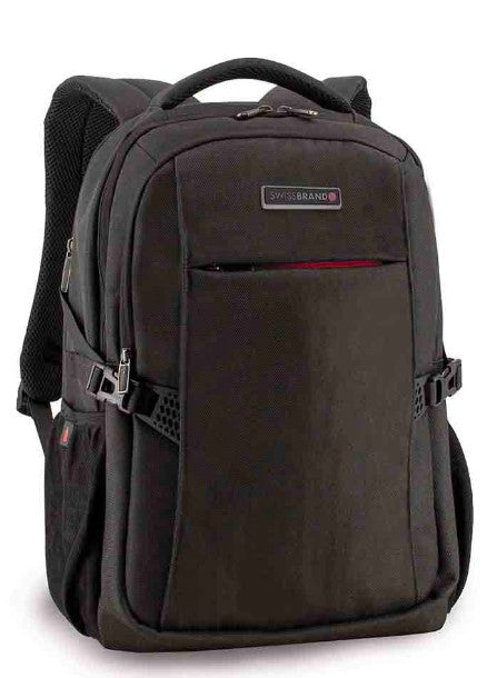 תיק גב עסקי פונקציונלי ללפטופ 15.6" הכולל שקע USB מותג שוויצרי מקורי SwissBrand דגם LINZ