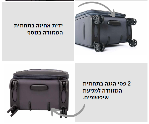 מזוודה בד קטנה עליה למטוס, 19" מסדרת הפרימיום של SLAZENGER דגם New York