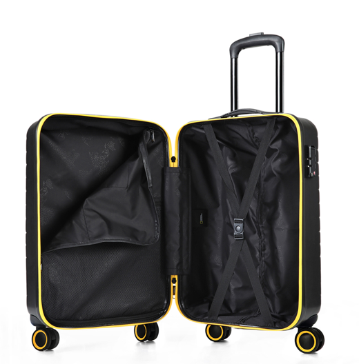 סט 3 מזוודות קשיחות מחומר מתכלה National Geographic - מזוודה פתוחה