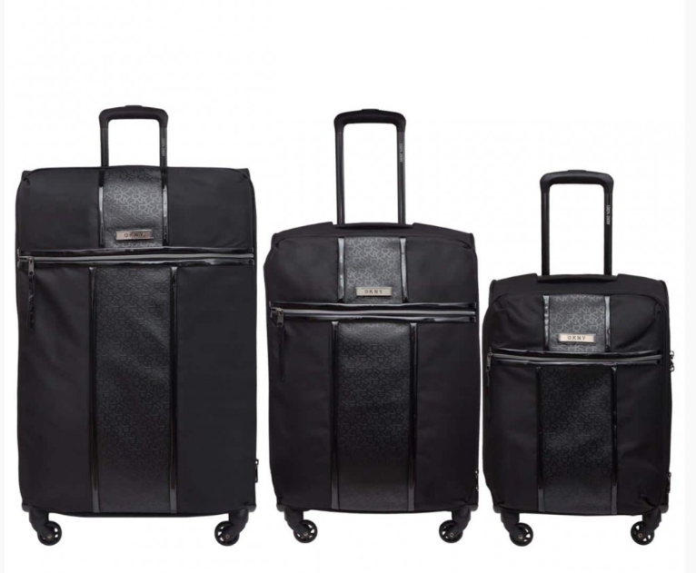 סט 3 מזוודת בד קלות ואופנתיות מבית Donna Karan DKNY דגם AUTOGRAPH