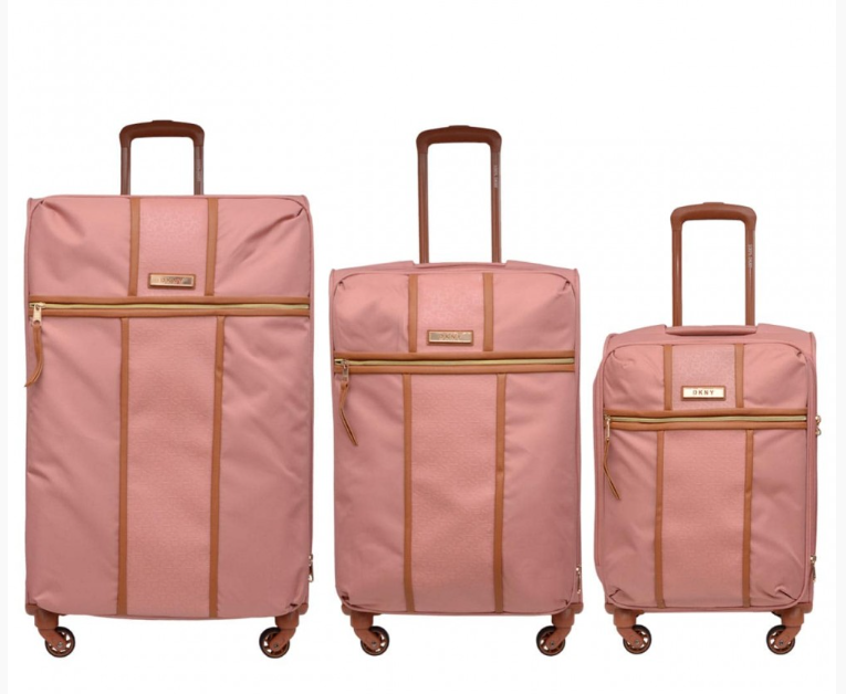 סט 3 מזוודת בד קלות ואופנתיות מבית Donna Karan DKNY דגם AUTOGRAPH