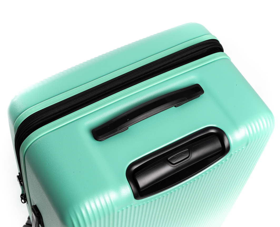 מזוודה בינונית קשיחה 24" פרימיום מבית היוקרה SLAZENGER מנטה מבט מלמעלה