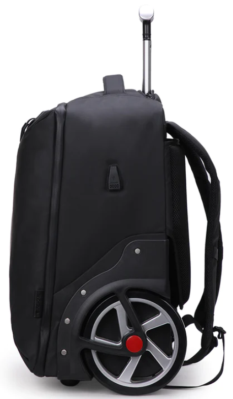 תיק טרולי הכולל שקע USB על גלגלים גדולים ללפטופ 17" מבית AOKING דגם Heavy Duty Rain