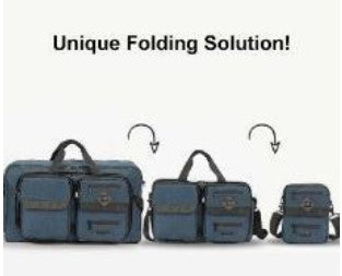 תיק מתקפל לנסיעות מתלבש על מזוודה מבית AOKING דגם DUFFEL TRAVEL BAG 45L