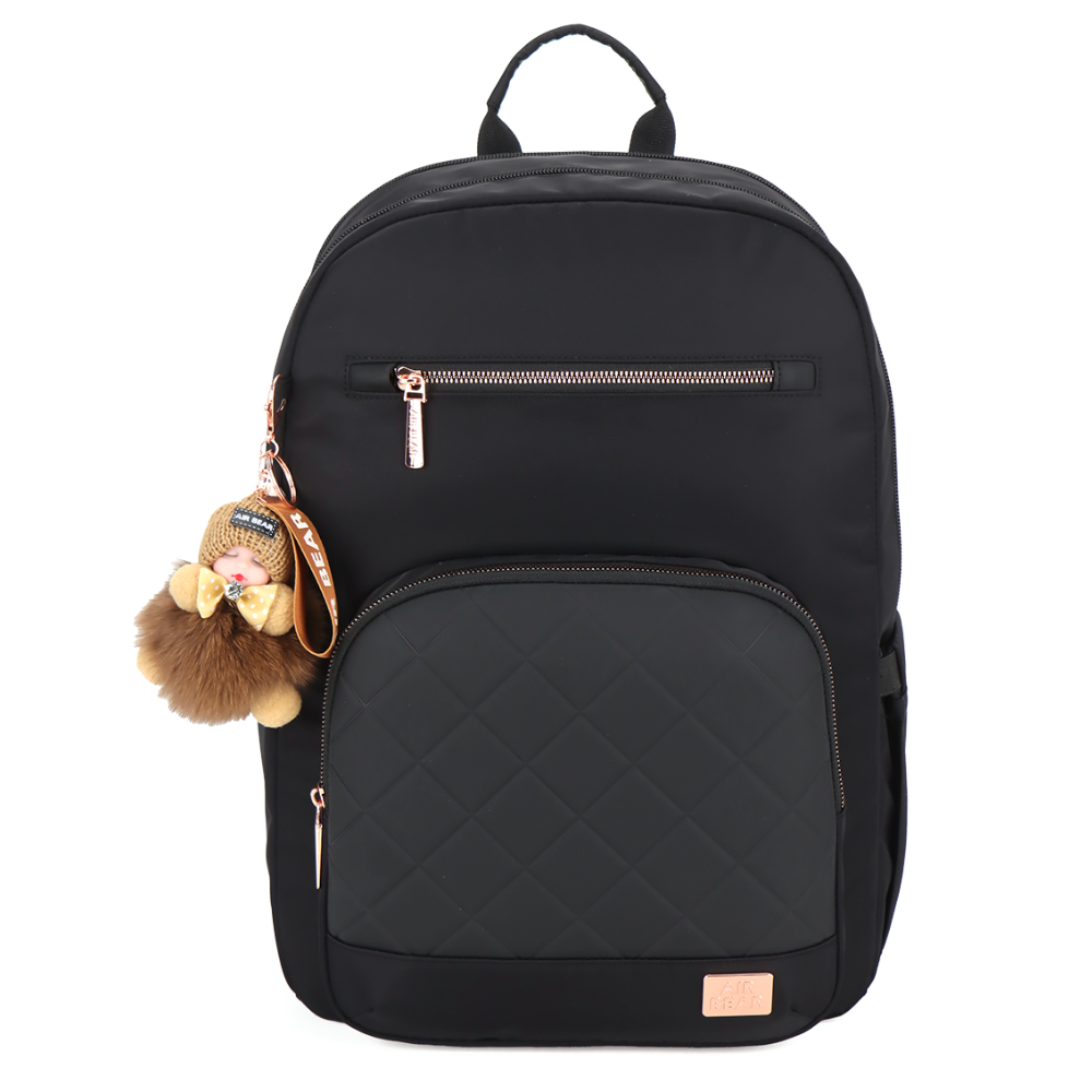 תיק גב חצי אורטופדי לבית הספר Soft Glam מבית Air Bear צבע שחור