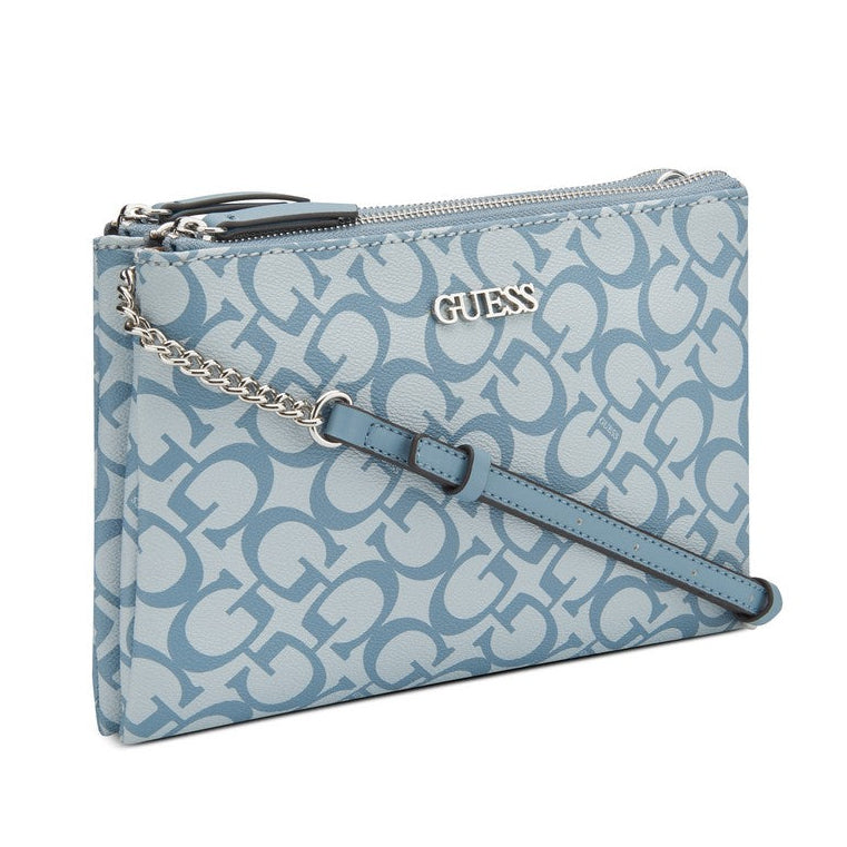 תיק צד אלגנטי דגם TIDEWOOD MINI DOUBLE ZIP CROSS מבית מותג האופנה העולמי GUESS