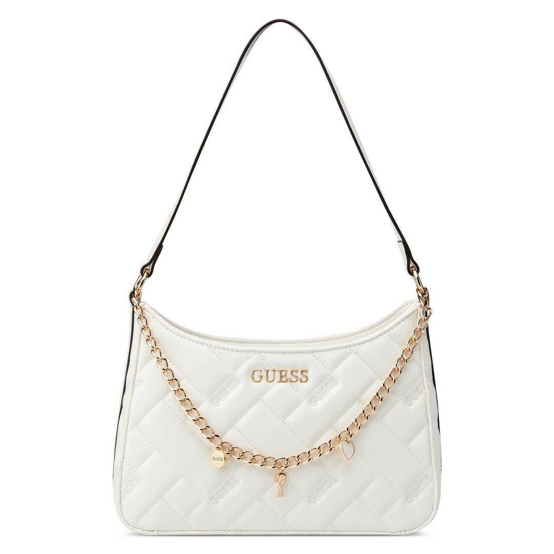 תיק צד אלגנטי ואופנתי דגם Tana Top Zip Shoulder מבית מותג האופנה העולמי GUESS