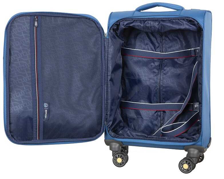 מזוודה טרולי עליה למטוס בד 18.5" אולטרה-לייט קלה במיוחד רק 1.6 ק"ג דגם BRISTOL מבית היוקרה Verage אנגליה